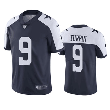 Dallas Cowboys #9 KaVontae Turpin Navy-White Thanksgiving Football Game Jersey