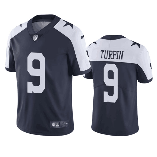 Dallas Cowboys #9 KaVontae Turpin Navy-White Thanksgiving Football Game Jersey