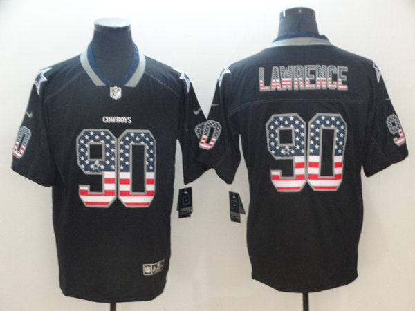 Dallas Cowboys #90 Demarcus Lawrence 2018 Black USA Flag Color Rush Jersey