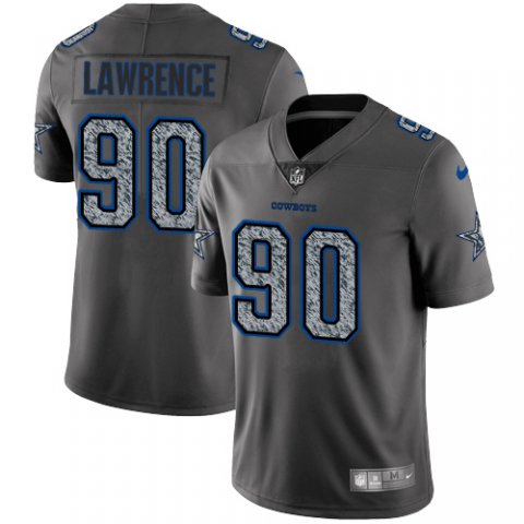 Dallas Cowboys #90 Demarcus Lawrence 2019 Gray Fashion Static Jersey
