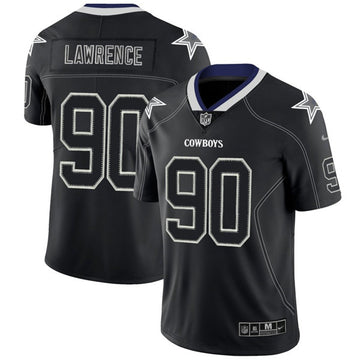 Dallas Cowboys #90 Demarcus Lawrence Black 2018 Lights Out Color Rush Jersey