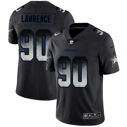 Dallas Cowboys #90 Demarcus Lawrence Black 2019 Smoke Fashion Jersey