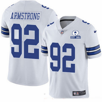 Dallas Cowboys #92 Dorance Armstrong White With Est 1960 Patch Jersey