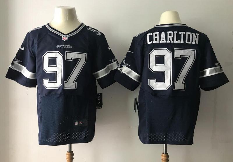 Dallas Cowboys #97 Taco Charlton Navy 2017 Elite Jersey