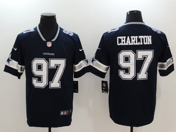 Dallas Cowboys #97 Taco Charlton Navy Player Jersey