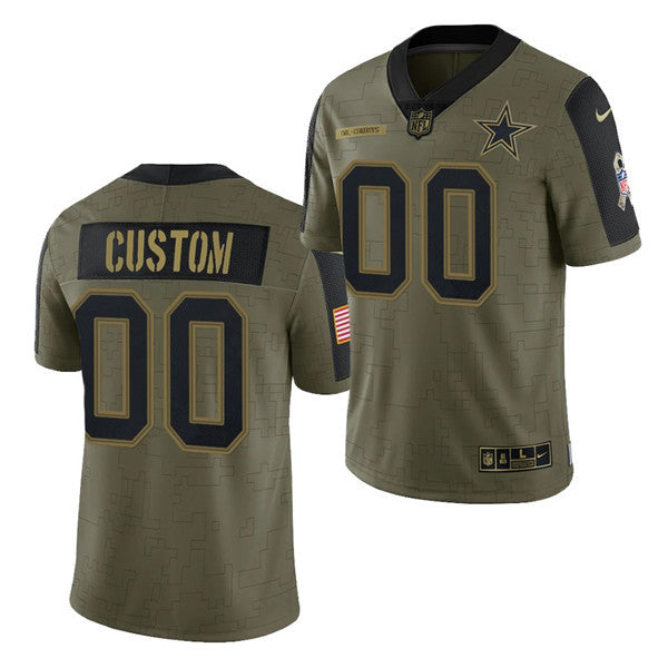 Dallas Cowboys 2021 Olive Salute To Service Jersey