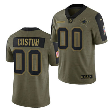 Dallas Cowboys 2021 Olive Salute To Service Jersey