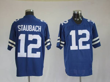 Dallas Cowboys Custom Blue Mitchell & Ness Throwback Jersey