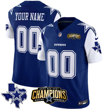 Custom Dallas Cowboys blue-white FUSE jersey