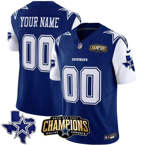 Custom Dallas Cowboys blue-white FUSE jersey