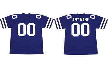 Custom Dallas Cowboys navy Throwback jersey