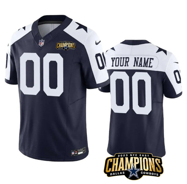 Custom Dallas Cowboys navy-white FUSE jersey