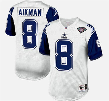 Custom Dallas Cowboys white Throwback jersey