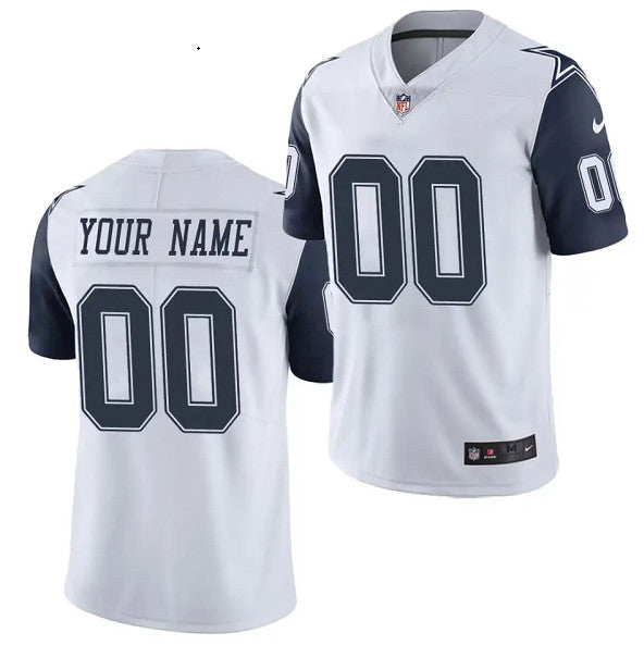 Dallas Cowboys Custom White Color Rush Jersey