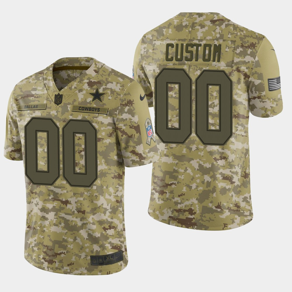 Dallas Cowboys Customized Camo Salute To Service Jersey