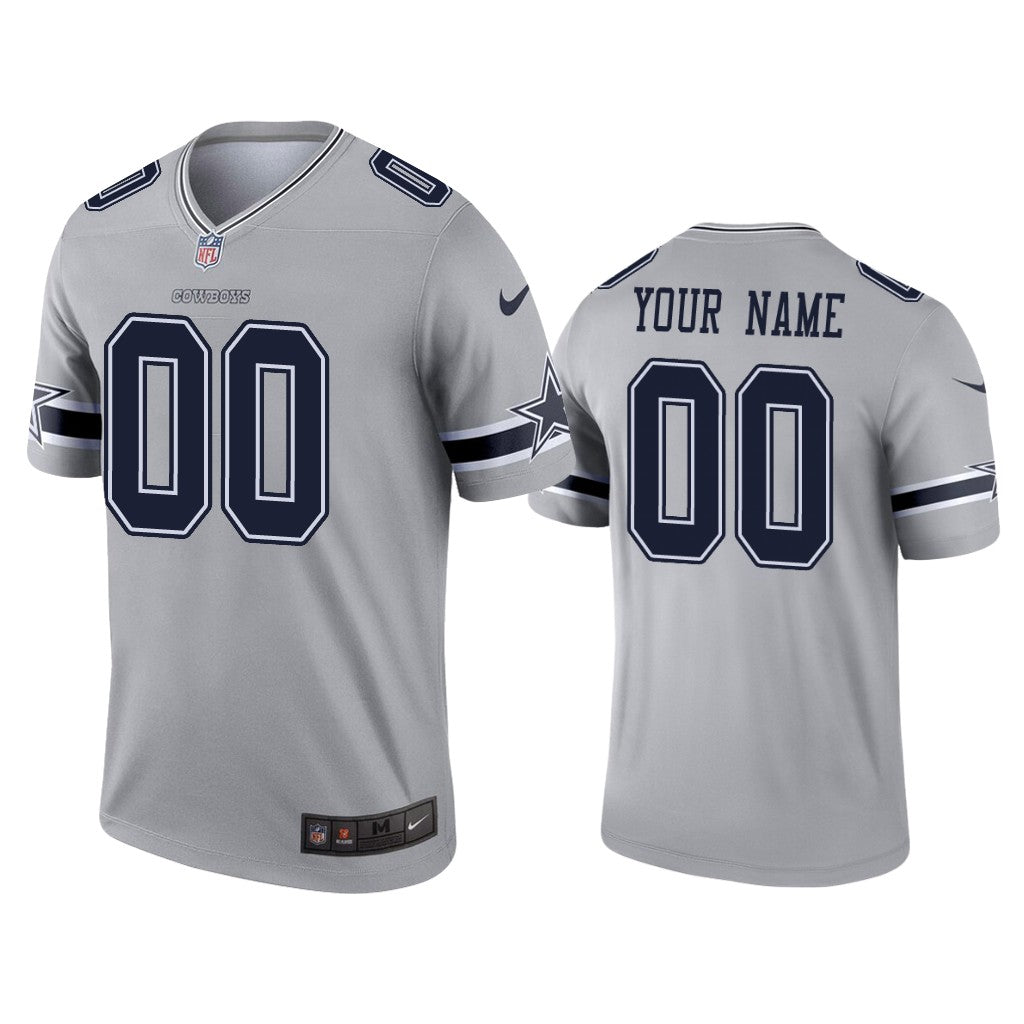 Dallas Cowboys Customized Grey Inverted Legend Jersey