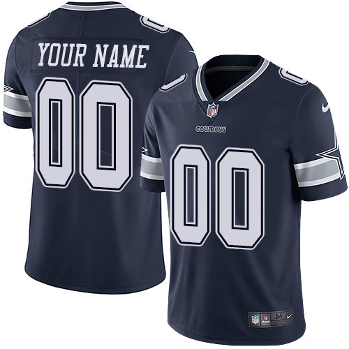Dallas Cowboys Customized Navy Blue Team Color Jersey