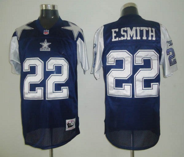Dallas Cowboys Customized Navy White Mitchell & Ness Throwback Jersey