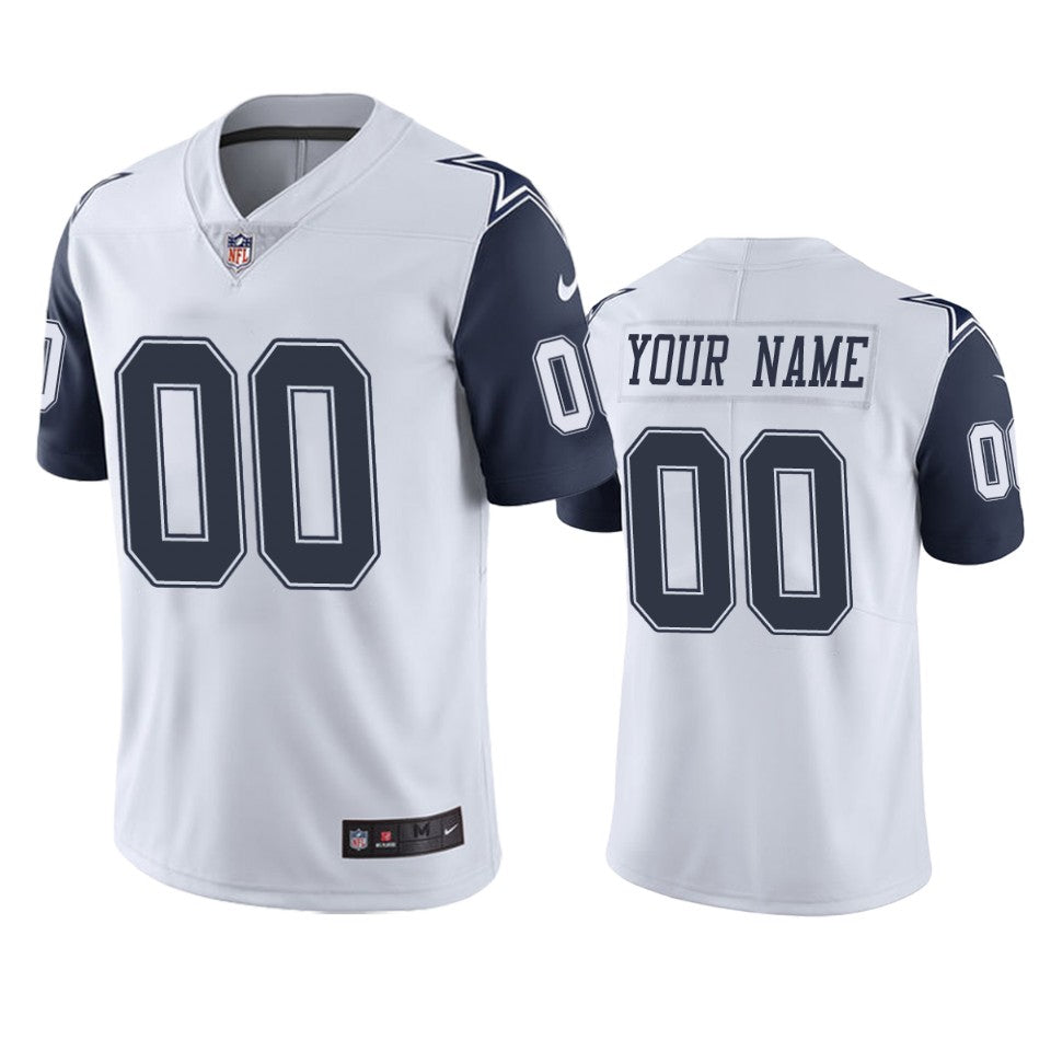Dallas Cowboys Customized White Team Color Jersey