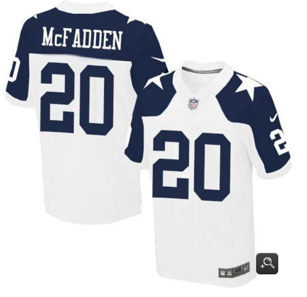 Dallas Cowboys Customized White Thanksgiving Throwback Elite Jersey