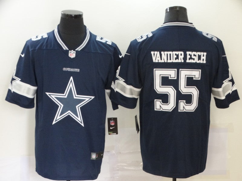 Dallas Cowboys Navy #55 Leighton Vander Esch 2020 Team Big Logo Jersey