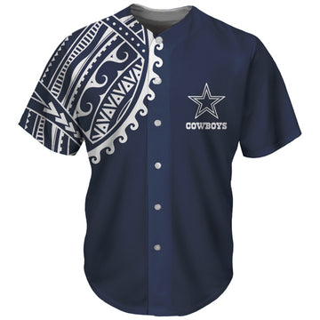 Dallas Cowboys Navy Baseball Jersey