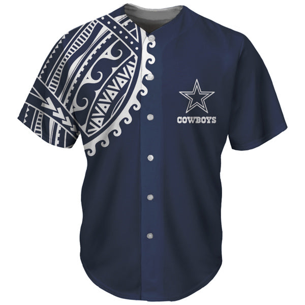 Dallas Cowboys Navy Baseball Jersey