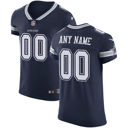 Dallas Cowboys Navy Blue Team Color Custom Elite Jersey
