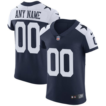Dallas Cowboys Navy Blue Custom Elite Jersey