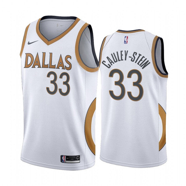 Cauley-Stein Dallas Mavericks white City Edition jersey