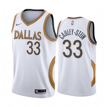 Cauley-Stein Dallas Mavericks white City Edition jersey