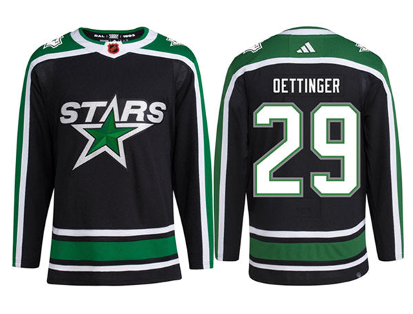 Jake Oettinger Balck Dallas Stars jersey
