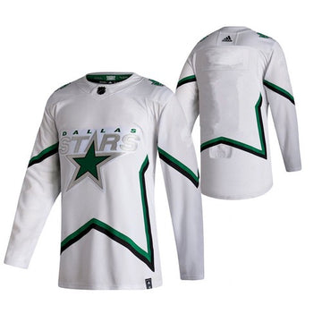 Custom Dallas Stars white Reverse Retro jersey