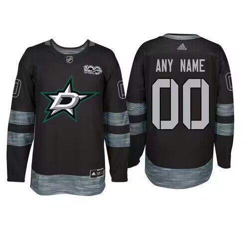 Custom Dallas Stars black jersey