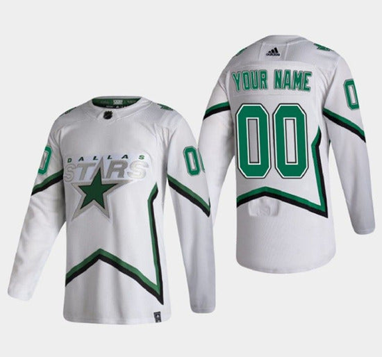 Custom Dallas Stars white jersey