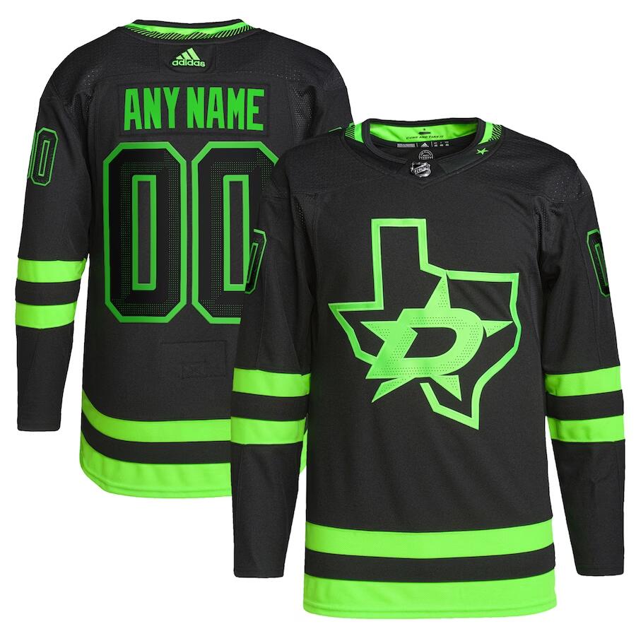Custom Dallas Stars black Alternate jersey