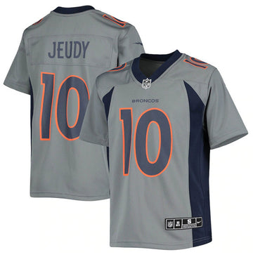 Denver Broncos #10 Jerry Jeudy Gray Game Game Jersey