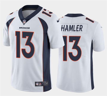 Denver Broncos #13 KJ Hamler White Jersey