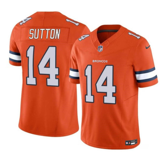 Denver Broncos #14 Courtland Sutton Orange 2023 FUSE Jersey