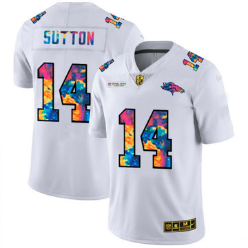 Denver Broncos #14 Courtland Sutton White 2020 Crucial Catch Jersey