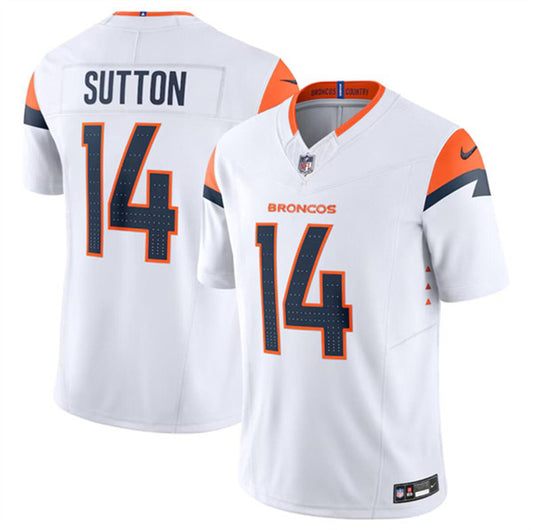 Denver Broncos #14 Courtland Sutton White 2024 FUSE Jersey