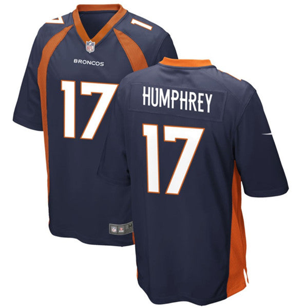 Lil'Jordan Humphrey Denver Broncos navy Game jersey