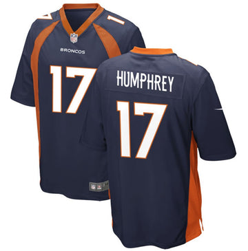 Lil'Jordan Humphrey Denver Broncos navy Game jersey