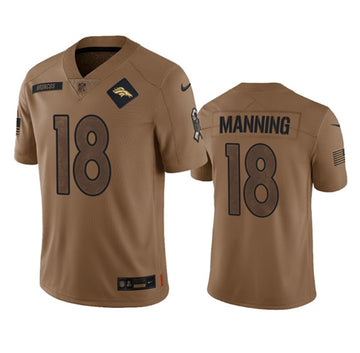 Peyton Manning Denver Broncos brown Salute To Service jersey
