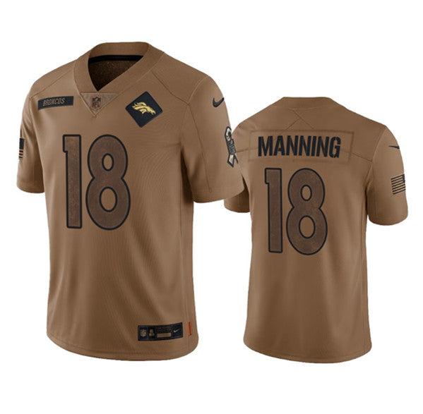 Peyton Manning Denver Broncos brown Salute To Service jersey