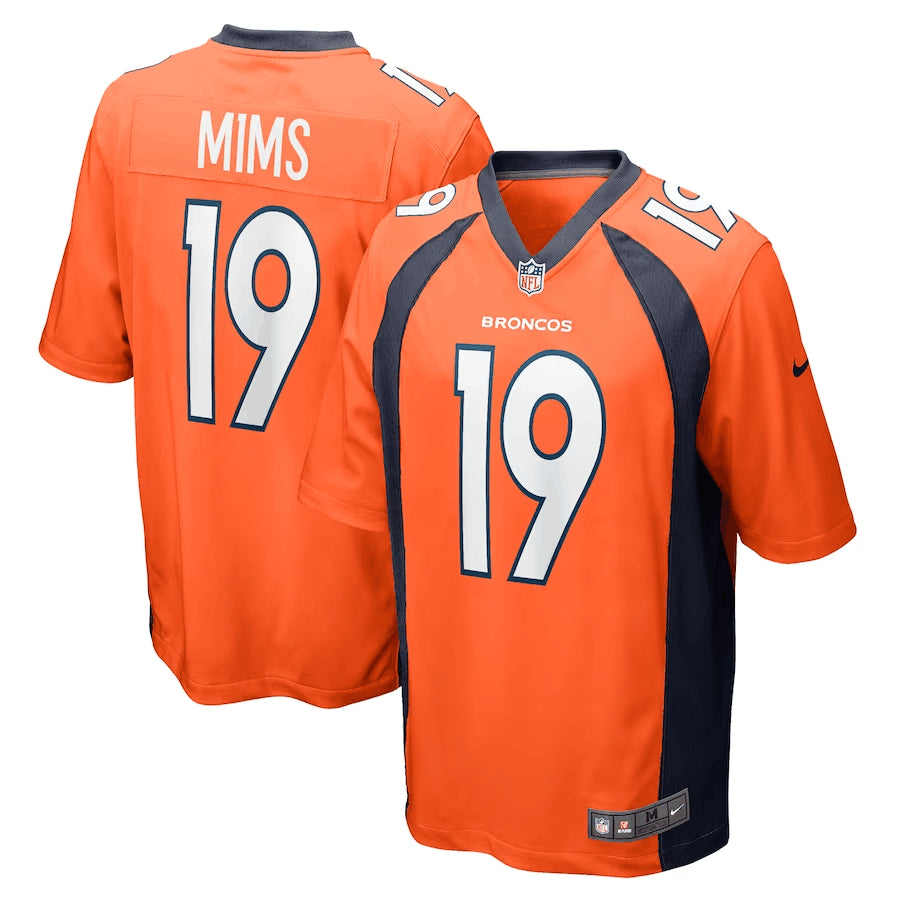 Marvin Mims Jr Denver Broncos orange Game jersey