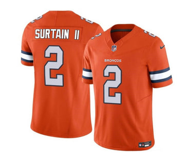 Pat Surtain II Denver Broncos orange FUSE jersey