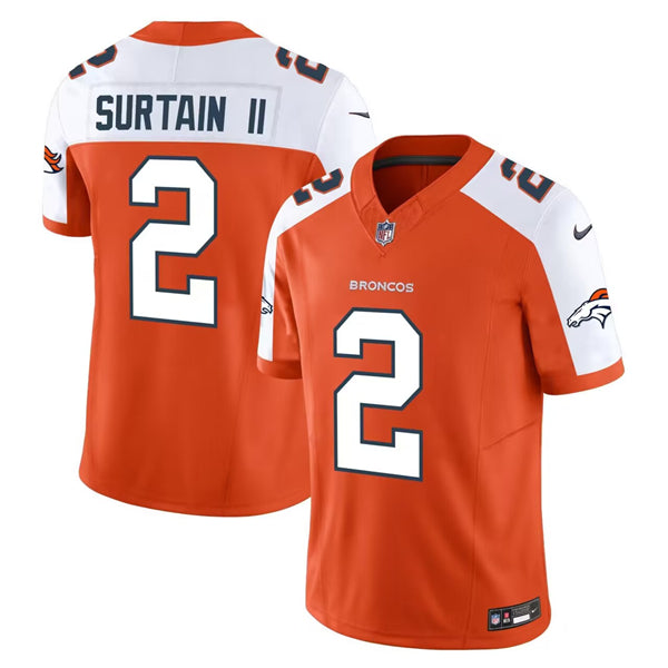 Pat Surtain II Denver Broncos orange FUSE jersey