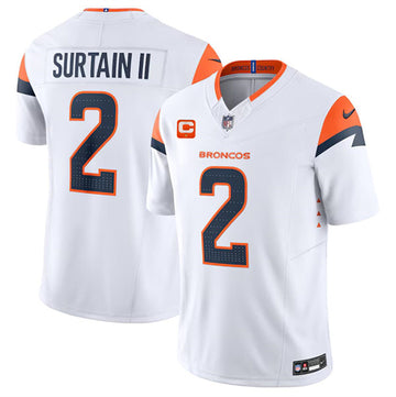 Pat Surtain II Denver Broncos white FUSE jersey