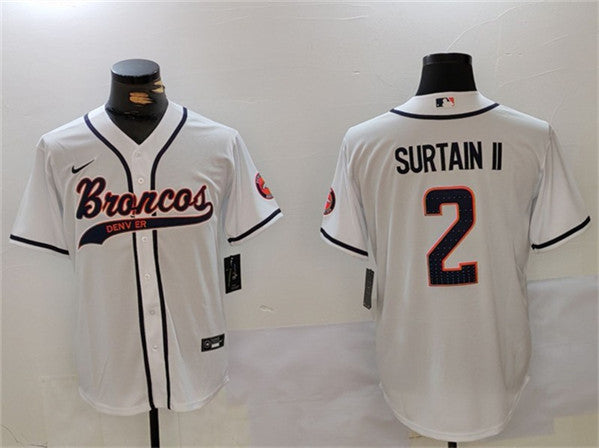 Pat Surtain II Denver Broncos white jersey